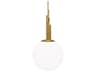 Sybil 1-Light Aged Brass Globe Pendant