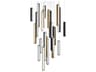 Chaos 25-Light Black Aged Brass Geometric Linear Pendant