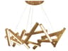 Chaos 21-Light Aged Brass LED Pendant
