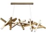 Chaos 19-Light9-Light Aged Brass LED Linear Island Pendant
