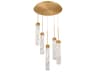 Minx 5-Light Aged Brass Crystal LED Linear Pendant