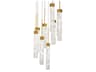 Minx 9-Light Aged Brass Linear Pendant