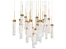 Minx 25-Light Aged Brass Linear Pendant