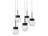 Double Bubble 5-Light Black Globe Pendant