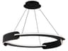 Ilios 4-Light Black LED Round Pendant