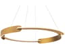 Ilios 4-Light Aged Brass Round Pendant
