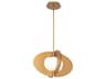 Echelon 1-Light Aged Brass Glass LED Geometric Pendant