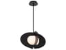 Echelon 1-Light Black Glass LED Geometric Pendant