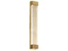 Tower LED Wall Sconce in Aged Brass with Crystal