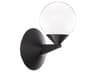 Double Bubble 1-Light Black Crystal LED Wall Sconce