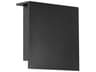 Square Outdoor Wall Sconce 8 Inch Black LED