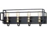 Liner 4-Light Black Satin Brass Vanity Light