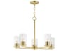 Lateral 5- Light Satin Brass Chandelier