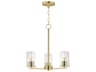 Lateral 3- Light Satin Brass Chandelier