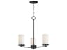 Lateral 3- Light Black Chandelier