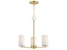 Lateral 3- Light Satin Brass Chandelier