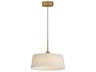 Paramount 1-Light Natural Aged Brass Drum Round Pendant