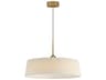 Paramount 1-Light Natural Aged Brass Drum Round Pendant