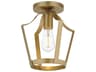 Arden 1- Light Natural Aged Brass Lantern Mini Pendant