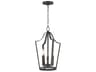 Arden 3- Light Black Lantern Pendant