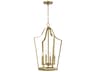 Arden 4- Light Natural Aged Brass Lantern Pendant