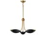 Maris 3- Light Black Natural Aged Brass Bowl Chandelier
