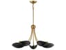 Maris 5- Light Black Natural Aged Brass Bowl Chandelier