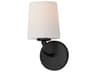Bristol 1-Light Black Glass Wall Sconce