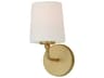 Bristol 1-Light Satin Brass Glass Wall Sconce
