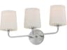 Bristol 3-Light Satin Nickel Glass Vanity Light