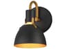 Dusk 1- Light Black Antique Brass Wall Sconce