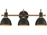 Dusk 3- Light Black Antique Brass Vanity