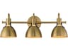 Dusk 3- Light Satin Brass Vanity