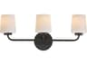 Durham 3-Light Black Vanity Light