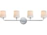 Durham 4-Light Polished Chrome Vanity Light