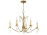 Eden 5-Light Charcoal Gold Leaf Candelabra Chandelier