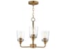 Hudson 3- Light Natural Aged Brass Chandelier