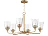 Hudson 6- Light Natural Aged Brass Chandelier
