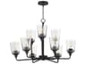 Hudson 9- Light Black Tiered Chandelier