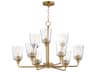 Hudson 9- Light Natural Aged Brass Tiered Chandelier