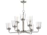 Hudson 9- Light Satin Nickel Tiered Chandelier