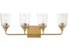 Hudson 4- Light Natural Aged Brass Vanity