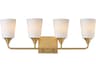 Hudson 4- Light Natural Aged Brass Vanity