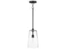 Hudson 1- Light Black Cylinder Pendant