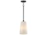 Hudson 1- Light Black Cylinder Pendant