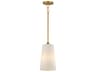 Hudson 1- Light Natural Aged Brass Cylinder Pendant