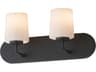 Durham 2-Light Black Vanity Light
