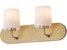 Durham 2-Light Natural Aged Brass Vanity Light
