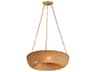 Bower 3- Light Natural Aged Brass Round Pendant