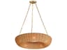 Bower 5- Light Natural Aged Brass Brown Round Pendant
